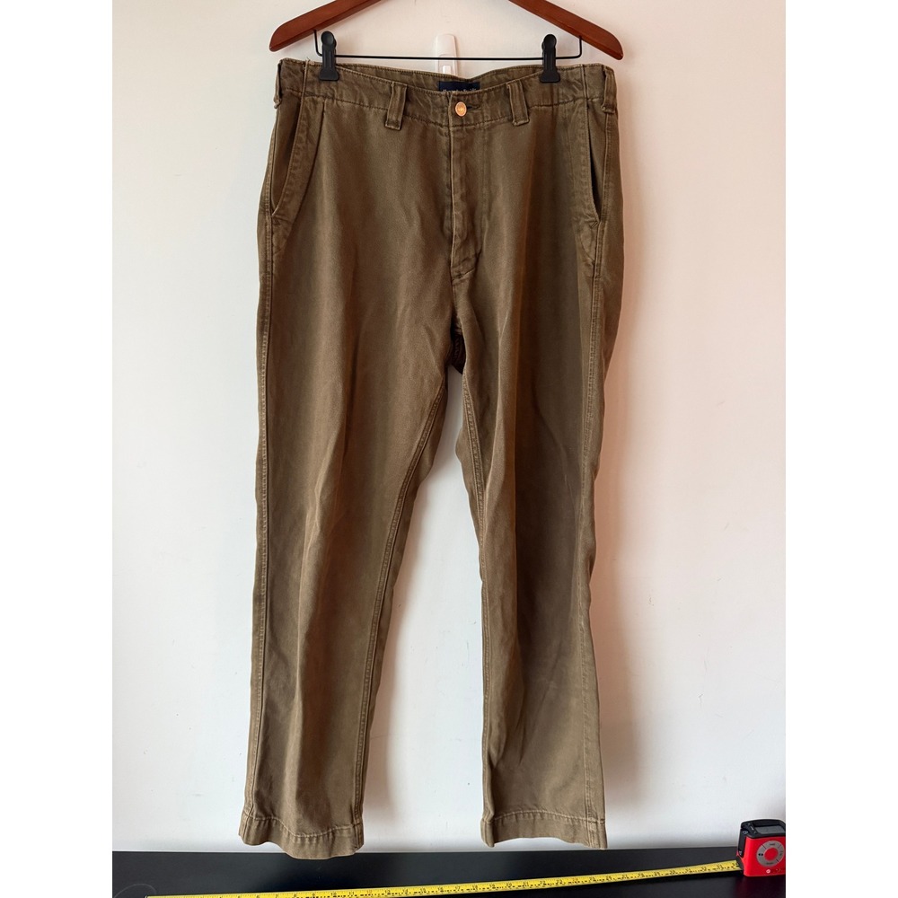 Abercrombie & Fitch 90s Loose Pants Mens 34x34 Olive Brown Cotton Blend READ